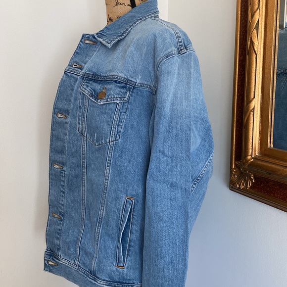 J. Crew Men's Classic Button Up Blue Denim Jacket Mens Size XL - Picture 4 of 10